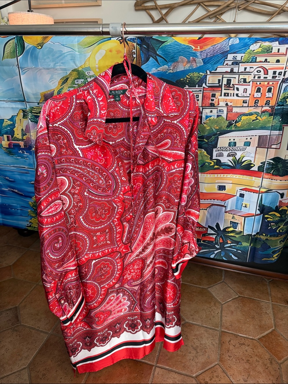 Lauren Ralph Lauren Red Paisley Button-Down dress